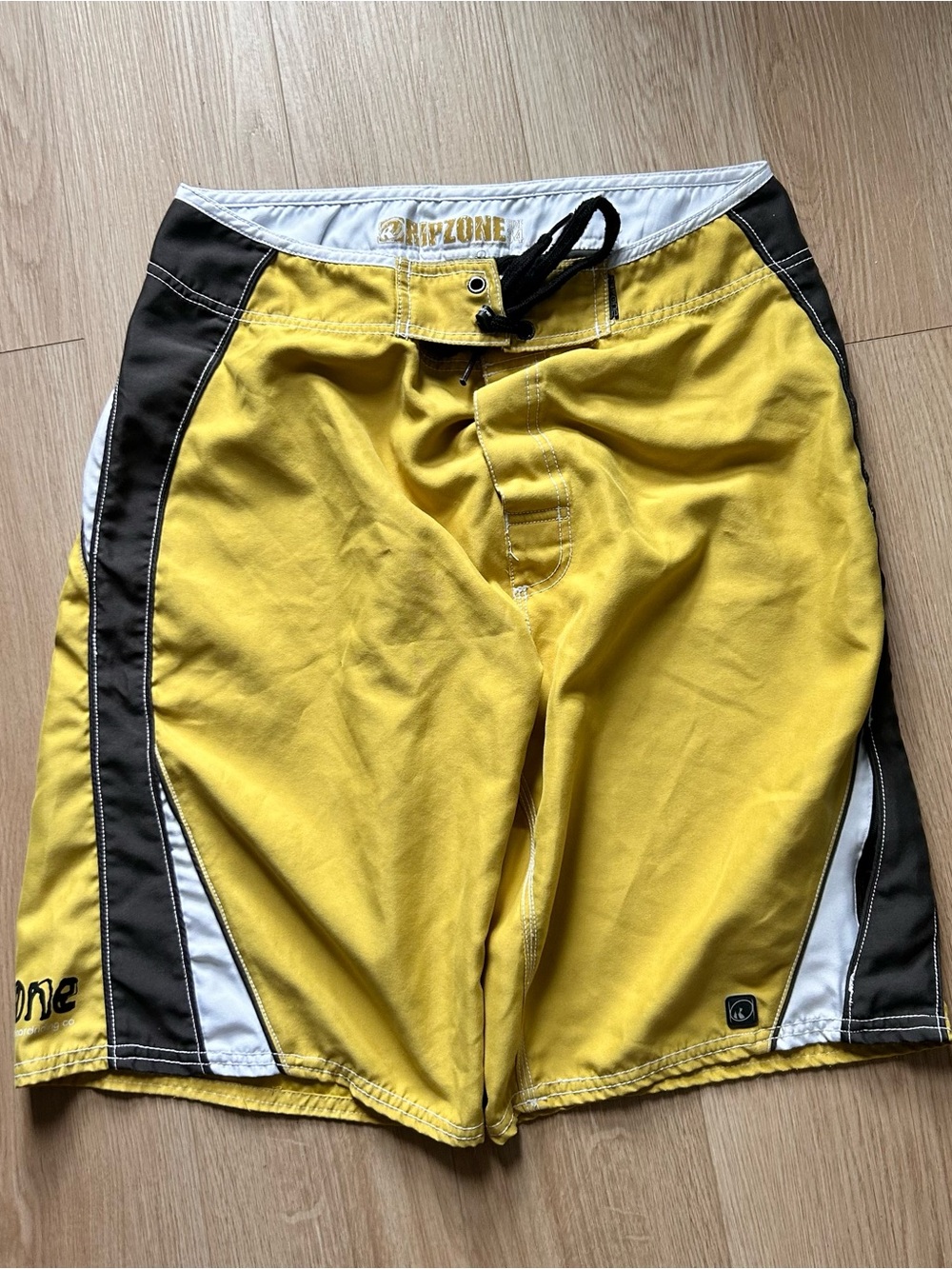 Ripzone Yellow Black White Swim Trunks